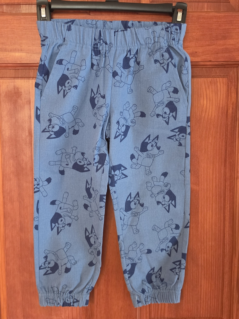 Blue Kids Pants with Cartoon Print